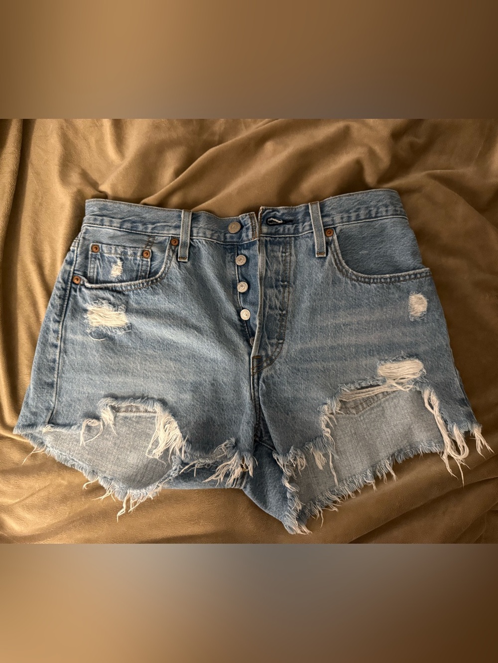 Levi's 501 High Waisted Denim Shorts